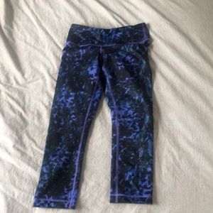 Lululemon Wunder Under Crop Fairy Forest Print